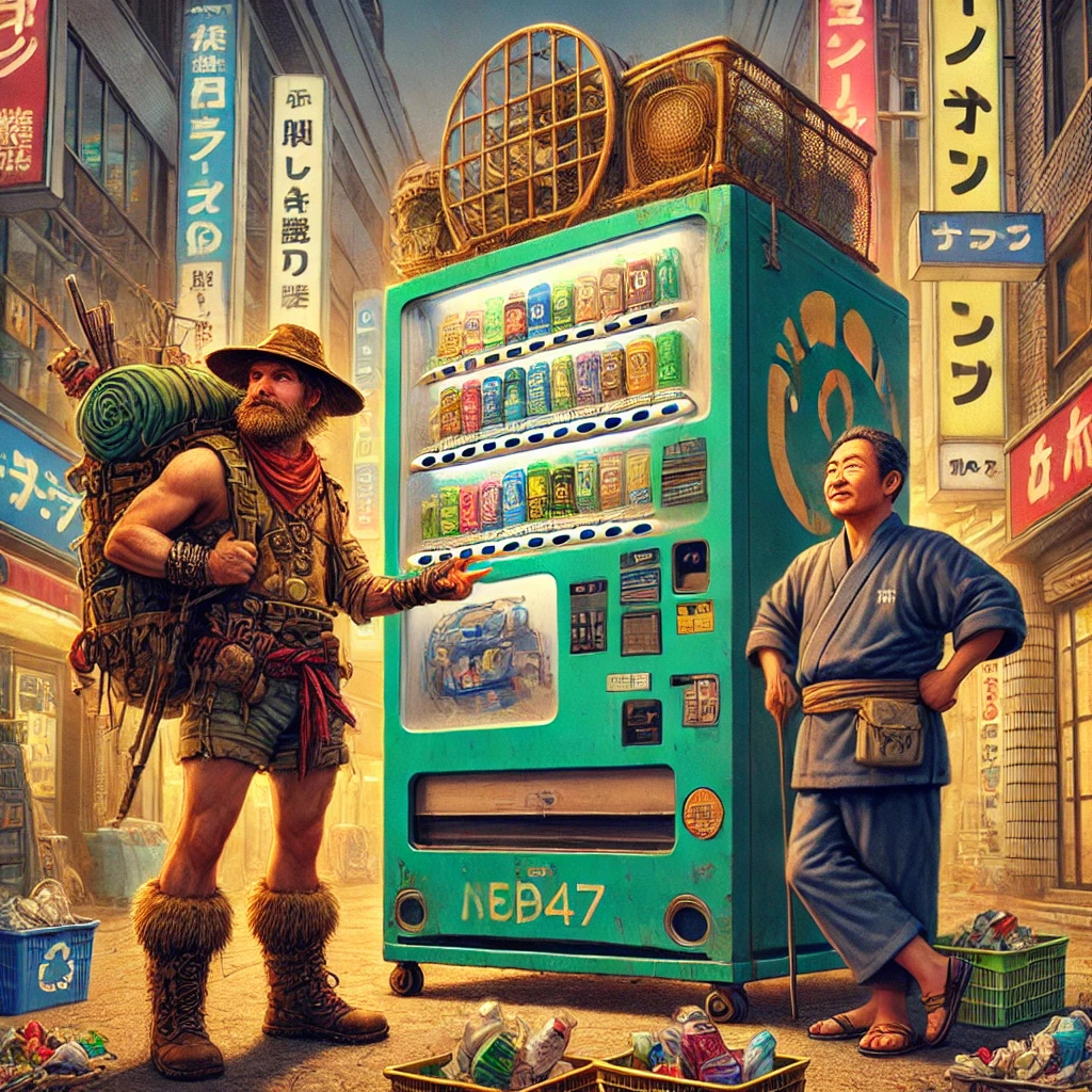 Bob47 and Jim the Japanese bin man with their recycling invention